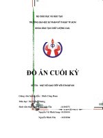 ĐỒ ÁN CUỐI KỲ ĐỀ TÀI:   MỘT SỐ GIAO TIẾP VỚI STM32F103