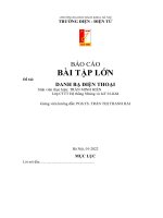 BÁO cáo bài tập lớn đề tài DANH bạ điện THOẠI 