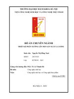 ĐỒ án CHUYÊN NGÀNH THIẾT kế PHÂN XƯỞNG lên MEN sản XUẤT l LYSINE 