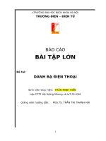 BÁO CÁO BÀI TẬP LỚN Đề tài DANH BẠ ĐIỆN THOẠI