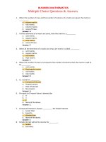 Quiz BUSINESS MATHEMATICS
