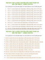 BỘ sưu tập LUYỆN CHUYÊN sâu NGỮ PHÁP và bài tập ANH 6,7,8,9   DÀNH CHO GV 