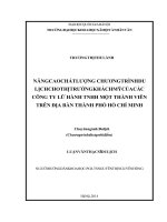 NÂNG CAO CHẤT LƯỢNG CHƯƠNG TRÌNH DU LỊCH CHO THỊ TRƯỜNG KHÁCH MỸ CỦACÁC CÔNG TY LỮ HÀNH TNHH MỘT THÀNH VIÊN TRÊN ĐỊA BÀN THÀNH PHỐ HỒ CHÍ MINH