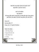 BÀI tập NHÓM đại hội XI bổ sung, điều chỉnh cương lĩnh xây dựng đất nước trong thời kỳ quá độ lên chủ nghĩa xã hội (bổ sung, phát triển năm 2011) 