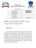 TIỂU LUẬN tệ nạn MẠNG xã hội  thông tin xấu và độc trên mạng xã hội 