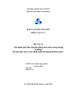 BÁO cáo bài tập lớn môn vật lý 1 đề tài xác định quỹ đạo chuyển động ném xiên trong trọng trường bỏ qua lực cản và xác định một vài thông số liên quan 