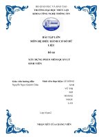 BÀI tập lớn môn hệ điều HÀNH cơ sở dữ LIỆU đề tài xây DỰNG PHẦN mềm QUẢN lý SINH VIÊN 