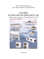 GIÁO TRÌNH ĐIỀU HÒA CỤC BỘ ĐH BÁCH KHOA HÀ NỘI