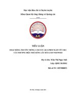 TIỂU LUẬN HOẠT ĐỘNG TRUYỀN THÔNG cảm xúc QUA PHIM NGẮN tết 2021 của THƯƠNG HIỆU NHÀ HÀNG lẩu đài LOAN MANWAH 