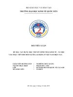 VẬN DỤNG HỌC THUYẾT HÌNH THÁI KINH TẾ - XÃ HỘI VÀO THỰC TIỄN ĐỔI MỚI NGƯỜI LAO ĐỘNG Ở VIỆT NAM HIỆN NAY