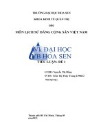 TIỂU LUẬN điều kiện ra đời của đảng cộng sản việt nam hội nghị thành lập đảng cộng sản việt nam ý nghĩa của việc thành lập đảng cộng sản việt nam 