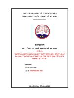 TIỂU LUẬN PHÒNG, CHỐNG CHIẾN lược “DIỄN BIẾN hòa BÌNH”, bạo LOẠN lật đổ của các THẾ lực THÙ ĐỊCH đối với CÁCH MẠNG VIỆT NAM 