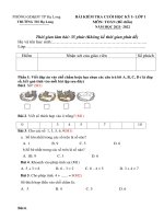 TOÁN KÌ 1- LỚP 1.  2021- 2022