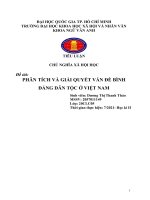 TIỂU LUẬN CHỦ NGHĨA xã hội học đề tài PHÂN TÍCH và GIẢI QUYẾT vấn đề BÌNH ĐẲNG dân tộc ở VIỆT NAM 