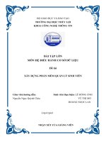 BÀI tập lớn môn hệ điều HÀNH cơ sở dữ LIỆU đề tài xây DỰNG PHẦN mềm QUẢN lý SINH VIÊN