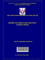 ĐỀ tài NCKH nghiên cứu hành vi mua sắm trực tuyến ở TPHCM 
