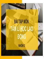 Bài tập môn tâm lí học lao động