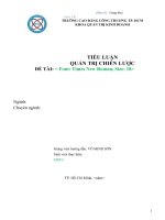 TIỂU LUẬN QUẢN TRỊ CHIẾN lược đề tài  font times new roman, size 18 