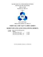 ĐỒ án môn học THIẾT kế hệ THỐNG cơ – điện tử THIẾT kế, CHẾ tạo và điều KHIỂN ROBOT dò LINE (LINE FOLLOWING ROBOT) 