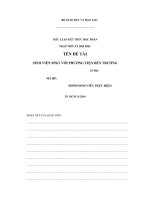 TIỂU LUẬN KẾT THÚC HỌC PHẦN NHẬP MÔN XÃ HỘI HỌC TÊN ĐỀ TÀI SINH VIÊN SPKT VỚI PHƯƠNG TIỆN ĐẾN TRƯỜNG