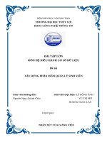 BÀI TẬP LỚN MÔN HỆ ĐIỀU HÀNH CƠ SỞ DỮ LIỆU Đề tài XÂY DỰNG PHẦN MỀM QUẢN LÝ SINH VIÊN