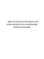 Phân tích môi trường vi mô và vĩ mô ảnh hưởng đến doanh nghiệp