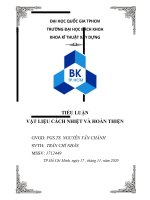 TIỂU LUẬN vật LIỆU CÁCH NHIỆT và HOÀN THIỆN 