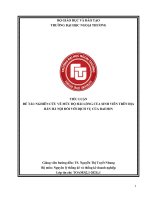 TIỂU LUẬN NGHIÊN cứu về mức độ hài LÒNG của SINH VIÊN TRÊN địa bàn hà nội đối với DỊCH vụ của BAEMIN 