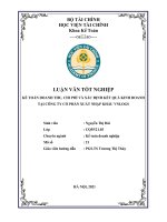 Kế toán doanh thu, chi phí và xác định kết quả kinh doanh tại công ty cổ phần xuất nhập khẩu vnlogs luận văn tốt nghiệp  chuyên ngành kế toán 