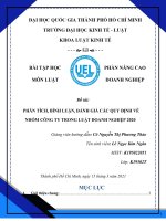 PHÂN TÍCH, BÌNH LUẬN, ĐÁNH GIÁ CÁC QUY ĐỊNH VỀ NHÓM CÔNG TY TRONG LUẬT DOANH NGHIỆP 2020