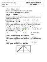 Toan hoc 3 De thi hoc ki 2