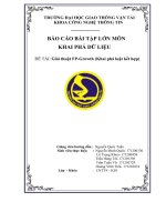 BÁO CÁO BÀI TẬP LỚN MÔN KHAI PHÁ DỮ LIỆU ĐỀ TÀI Giải thuật FPGrowth (Khai phá luật kết hợp)