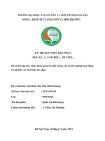 Tiểu luận Quản trị chất lượng và Thực trạng chất lượng dịch vụ tại nhà hàng Sen Tây Hồ