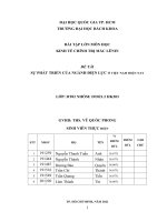 BÀI tập lớn môn học KINH tế CHÍNH TRỊ mác LÊNIN đề tài sự PHÁT TRIỂN của NGÀNH điện lực ở VIỆT NAM HIỆN NAY 