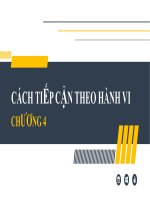 TIỂU LUẬN LEADERSHIP chương 4 cách tiếp cận theo hành vi 