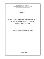Quản lý chất lượng đào tạo đại học từ xa ở việt nam theo tiếp cận đảm bảo chất lượng của AAOU 