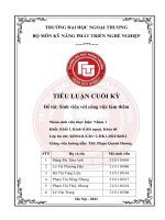 Tiểu luận vấn đề làm thêm của sinh viên