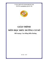 Giáo trình Điều dưỡng cơ sở - Cao đẳng Y tế Hà Nội