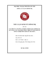 TIỂU LUẬN KINH tế CHÍNH TRỊ đề tài VAI TRÒ của NGƯỜI LAO ĐỘNG TRONG QUÁ TRÌNH sản XUẤT QUA các GIAI đoạn PHÁT TRIỂN từ nền KINH tế NÔNG NGHIỆP đến KINH tế TRI THỨC 