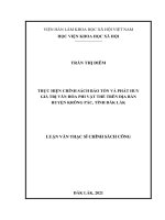 THỰC HIỆN CHÍNH SÁCH bảo tồn và PHÁT HUY GIÁ TRỊ văn hóa PHI vật THỂ TRÊN địa bàn HUYỆN KRÔNG pắc, TỈNH đắk lắk 