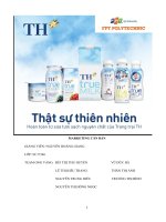 MÔI TRƯỜNG MARKETING của công ty cổ phần thực phẩm sữa TH  môi trường bên trong 4ps của TH truemilk phân tích SWOT của TH true milk 
