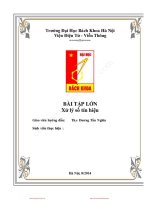 BÀI TẬP LỚN XỬ LÍ SỐ TÍN HIỆU ĐH BÁCH KHOA HÀ NỘI