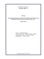 SKKN Sử dụng phương pháp dạy học dự án tích hợp liên môn kết hợp với sử dụng di sản văn hóa Việt Nam trong môn Lịch sử 10