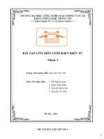 Bài tập lớn môn linh kiện điện tử
