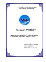 TIỂU LUẬN kết THÚC học PHẦN môn PHÁP LUẬT đại CƯƠNG tên đề tài NGUỒN gốc RA đời của NHÀ nước và PHÁP LUẬT THEO học THUYẾT CHỦ NGHĨA mác LÊNIN 