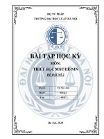 BÀI tập học kỳ môn TRIẾT học mác lê NIN vận dụng nội dung và ý nghĩa phương pháp luận của nguyên lý về mối liên hệ phổ biến để lý giải về sự ra đời của nhà nước và pháp luật 