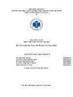 BÀI TIỂU LUẬN môn tính chất vật của vật liệu đề tài trình bày tính chất bề mặt của thực phẩm  