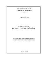 MARKETING MIX TẠI CÔNG TY CỔ PHẦN THIÊN BẰNG