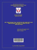 Kế toán doanh thu, chi phí và xác định kết quả kinh doanh tại công ty tnhh cơ khí ngô gia phát 
