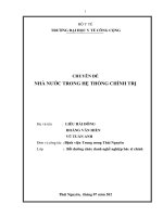 CHUYÊN đề NHÀ nước TRONG hệ THỐNG CHÍNH TRỊ pháp luật và thực hiện pháp luật trong nhà nước cộng hòa xã hội chủ nghĩa việt nam tiêu chuẩn chức danh nghề nghiệp bác sĩ chính và đường lối 
